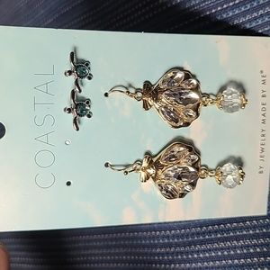 Sparkly Shell Earrings and Stud Jewelry MADE BY ME